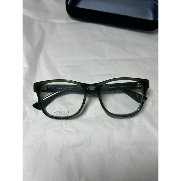 Authentic Gucci GG0004ON Eyeglass Frame Green 011 53-19-145 With Case Flaw main image 9